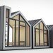 Four Bunkie models, side view - Bunkie Premier, Bunkie Monarch, Bunkie Huron, Bunkie VOS - small prefab home - micro home - studio home