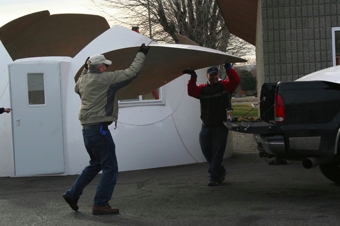 Small prefab home - Micro home - InterShelter 20 ft Dome assembly 11