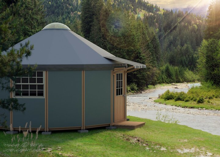 Freedom Yurt Cabin by river - Micro Home - Small prefab home